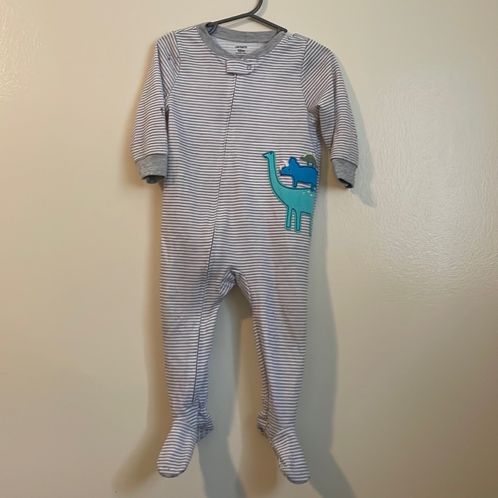 One piece baby boy footie pajamas